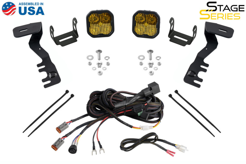 Toyota Tacoma LED Light Kit - Front - Diode Dynamics - Stage Series - Yellow - `24-`27